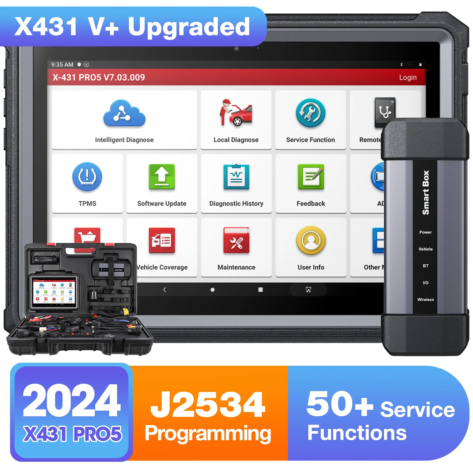 2024 Запуск x431 pro5 pro v ecu онлайн кодирования для легкого и удобного программирования электронного управления автомобильным диагностическим сканером