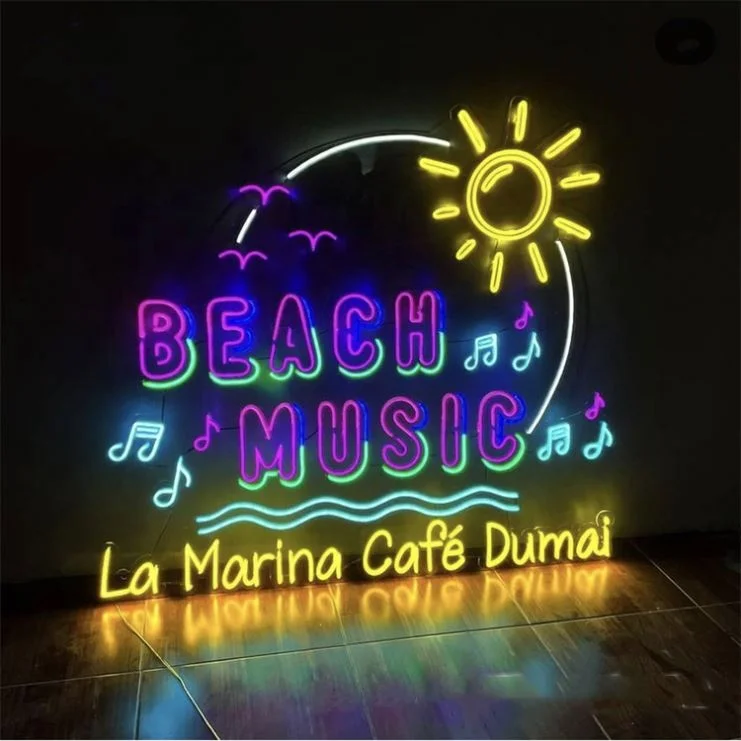 Shipping Custom Made Pvc Silicone Pink Led Light Letters Love Happy Birthday Neon Sign