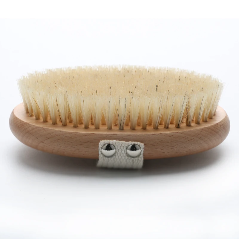 Abeis Oval Hand Hold Bath Brush Bamboo Wood Sisal Bath Shower Brush Massage Skin Bath Brush