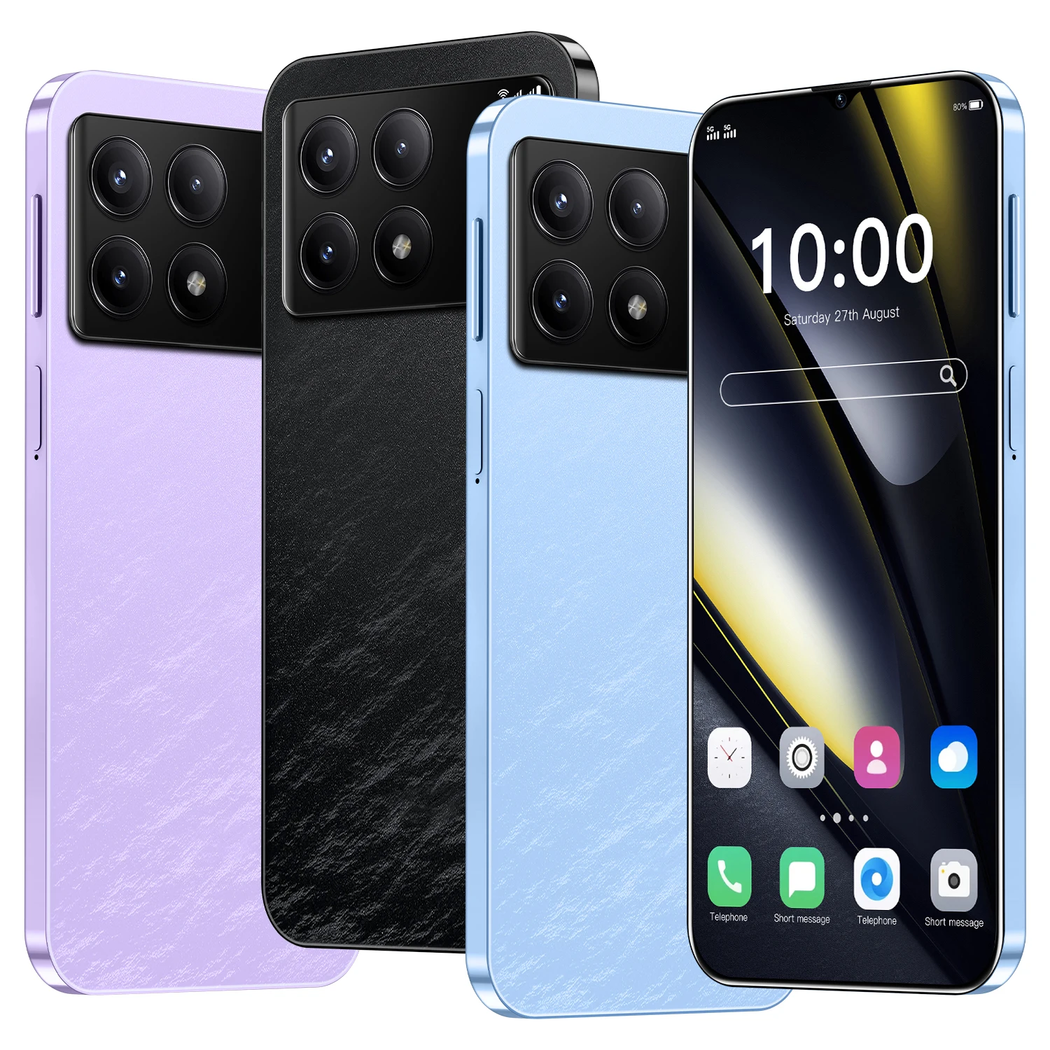 Hot Selling F6 Pro Original 7.3 Inch 72MP+108MP 16GB+1TB GPS Full Screen Face Unlock 5G Android Smartphone