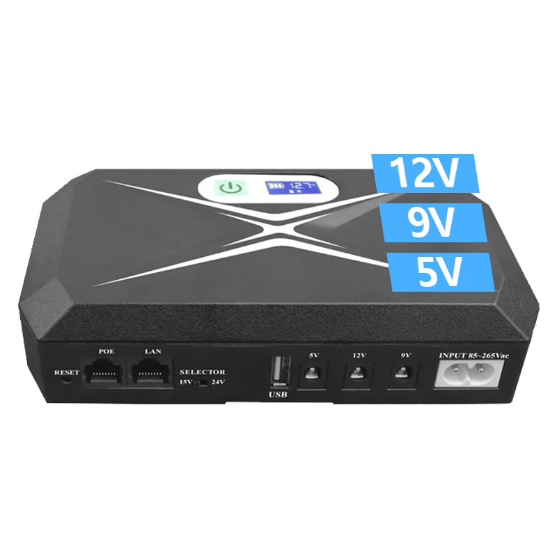 Cwups DCP18W Mini DC UPS 36W 5V 9V 12V для однофазных Wi-Fi маршрутизаторов с USB и POE онлайн-типа телекоммуникаций
