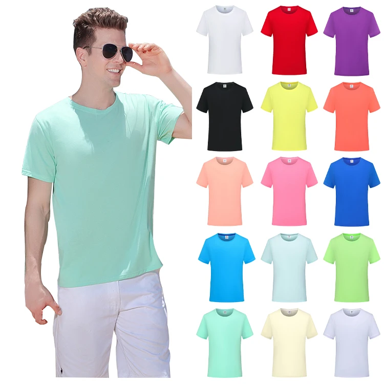 Custom Stylish Mens Baseball Full Solid Colour Muscle Thick Breathable Fabric Casual Cotton T Shirts With Short Sleeve