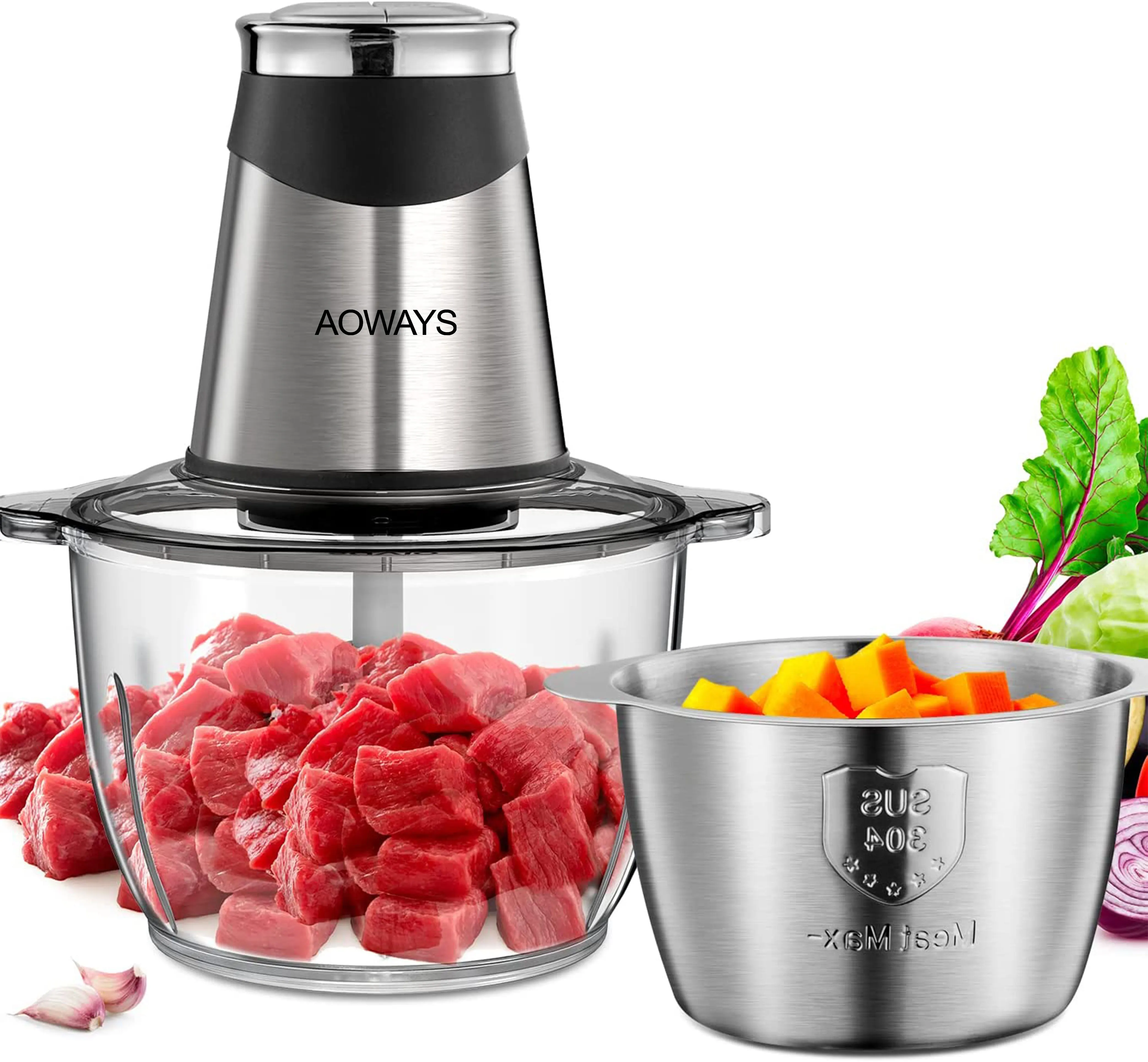 High Power meat grinder electric machine electric vegetable grinder 3L High Power Food Processors