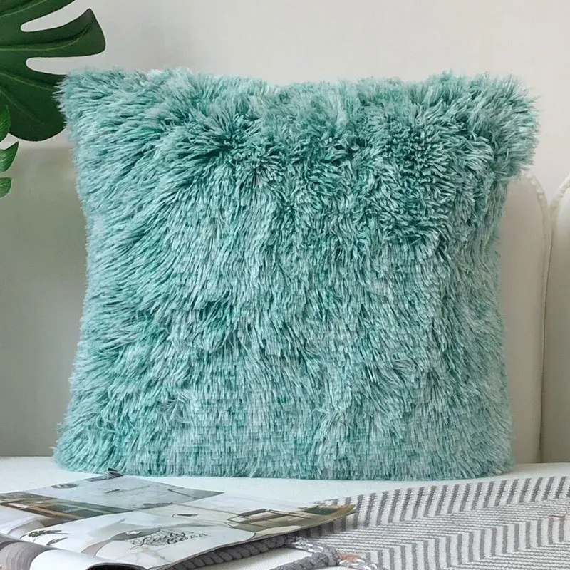 Wholesale Warm Soft Plush Faux Fur Throw Decorative Pillowcase Cover For Winter