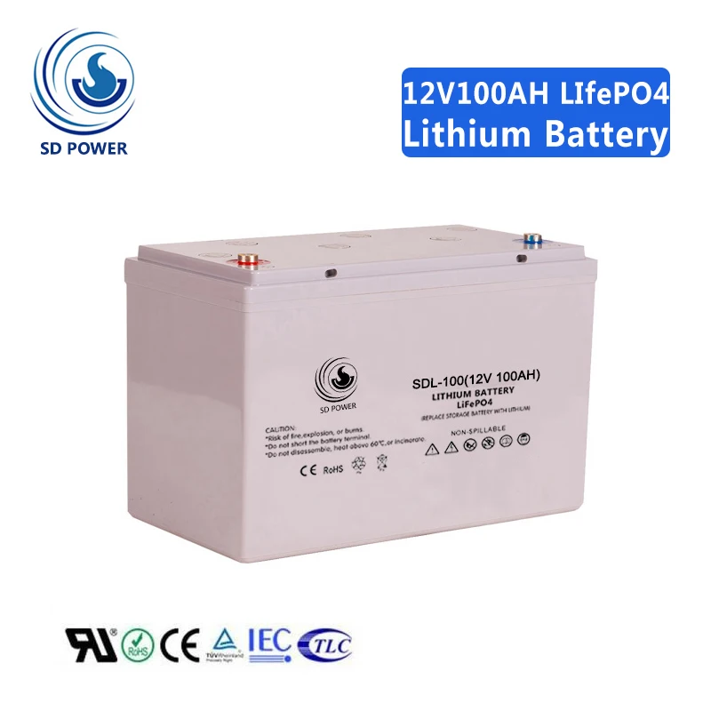 2019 new product nominal voltage 12 volt 12v 100ah lifepo4 lithium iron phosphate battery