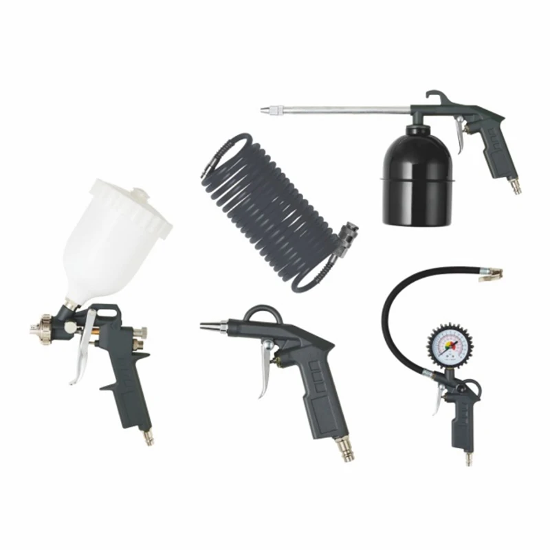 Professional 5M PE Spiral Hose Tyre Inflator Paint Spray Gun for Car Maintaining Spray Gun Kit