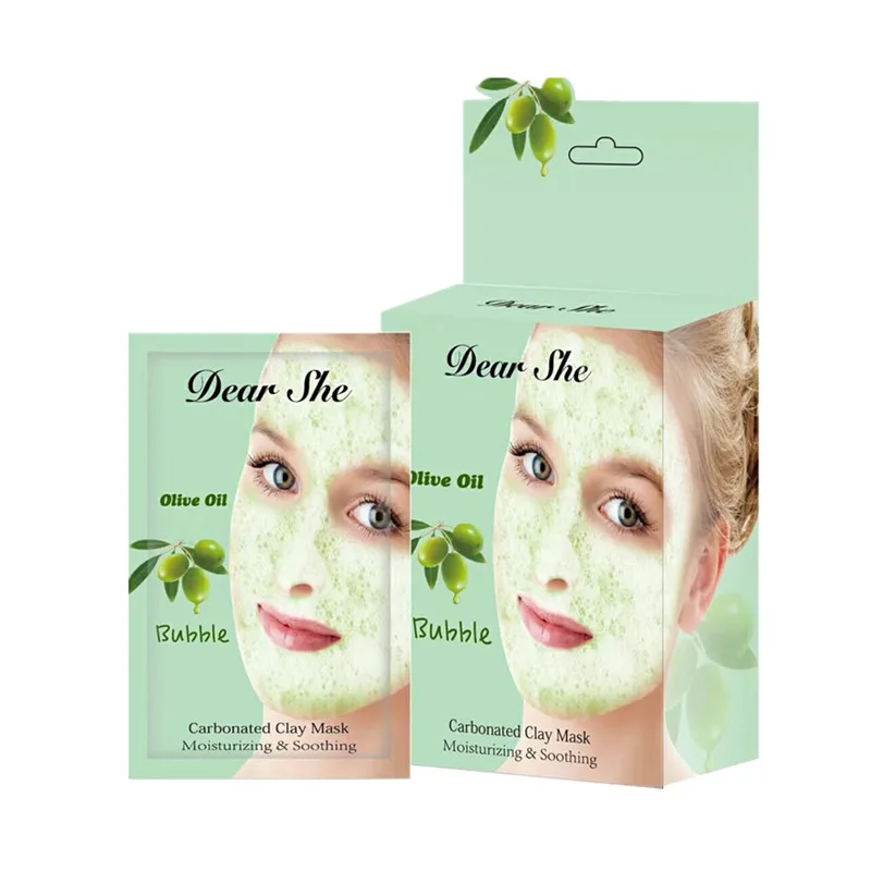 Hot Popular Product Private Brand Olive Oil Moisturizing and Soothing Bubble Carbonated Clay Facial Mask  For Skin Care