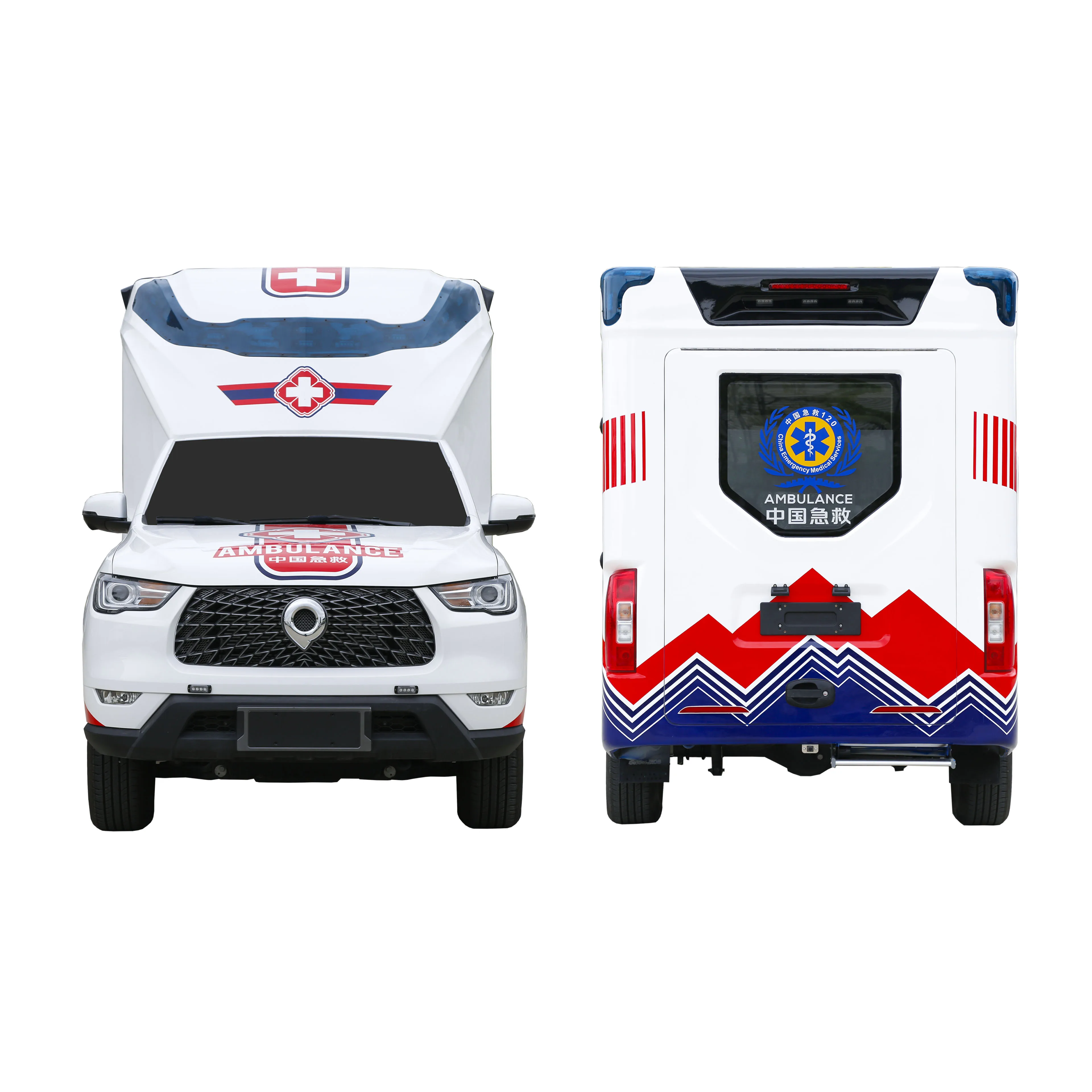 2024 Brand New Ambulance Vehicle 4x4 Great Wall Monitoring Medical ICU Ambulance Car Negative pressure Ambulance for sale