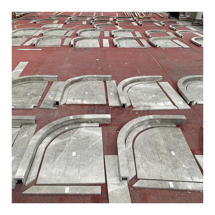 Newstar Modern Fluted Marble Shower Trays Bathroom Natural Stone Shower Tray Granite Marble Shower Base