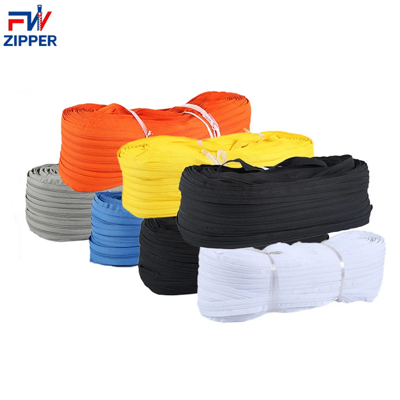 Nylon Zips roll zipu 3# 5# 7# 8# 10# Factory Colorful  By the Yard  Bags Suitcase  Luggage  nylon zippers