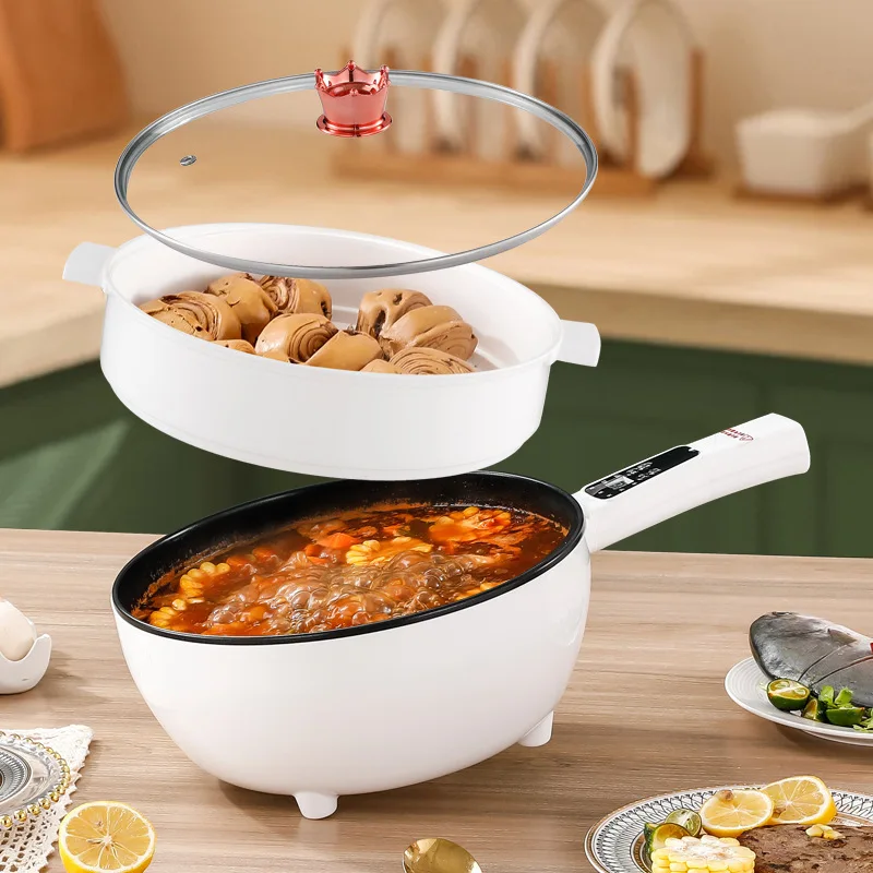 Multi-function Rice Soup  Boiling Water Mini Electric Hot Pot  Cooker Non-stick Rapid Noodle Cooker