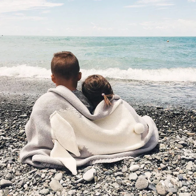 
home textiles rabbit design high quality kids winter fleece baby blanket knit 