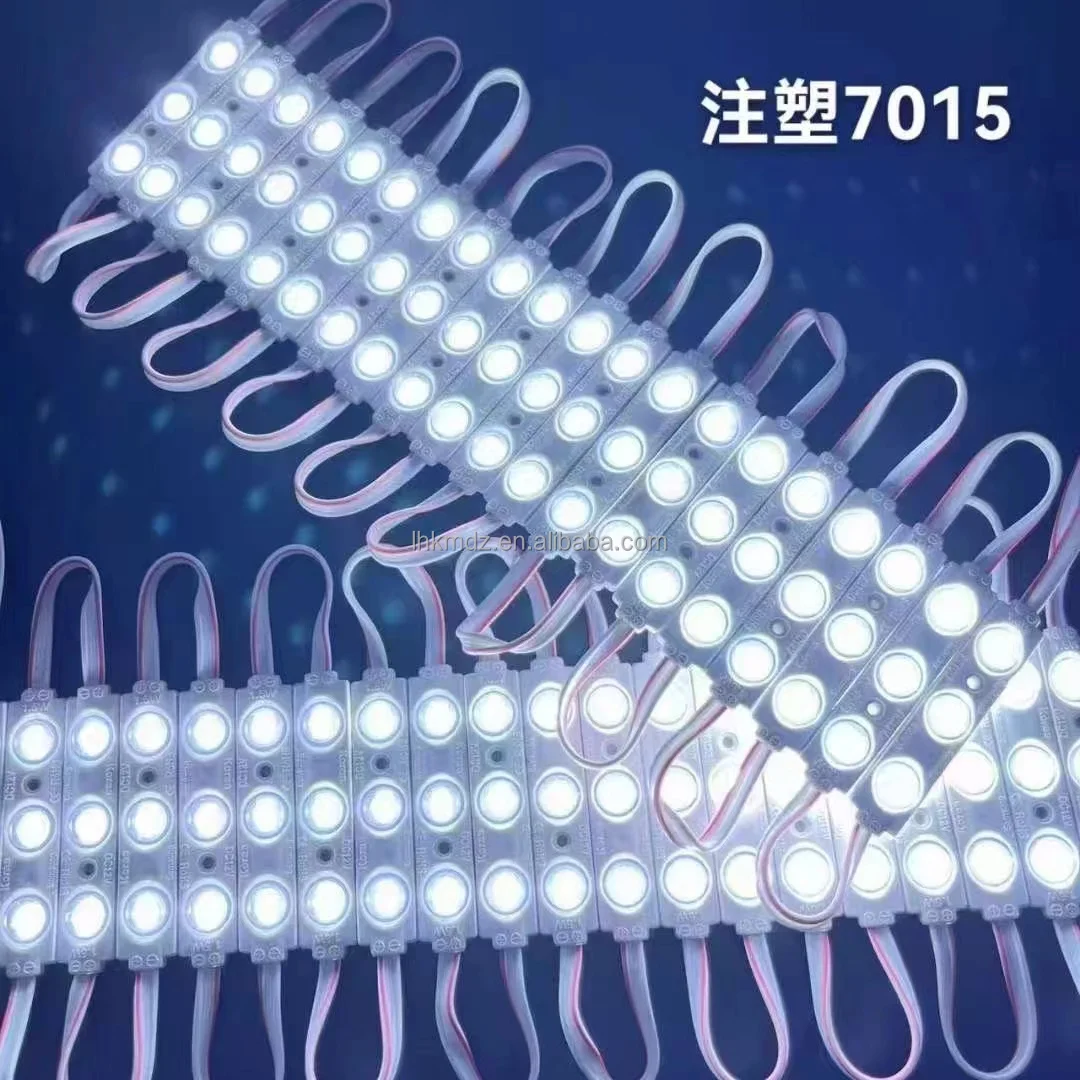 7015 white 6500k 10000k 1.2w waterproof smd 2835 lens sign injection 12v 3 led module