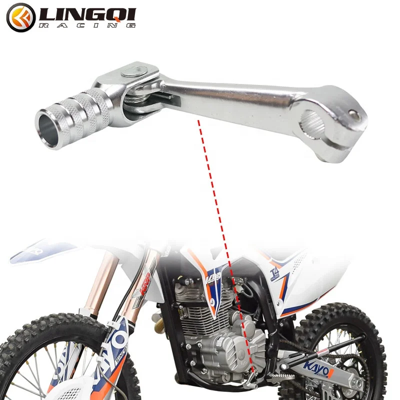 LING QI Motorcycle Clutch Lever Shift Lever Rod CNC Folding Gear Lever For Kayo T2 T4 Dirt Pit Bike Moped Scooter