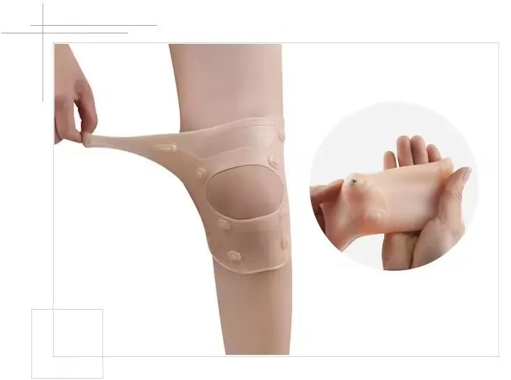1 Pc High Elastic Soft Silicone Gel Antiskid Patella & Knee Joint Protect Magnetic Therapy Sports Knee Protector Guard Kneepad