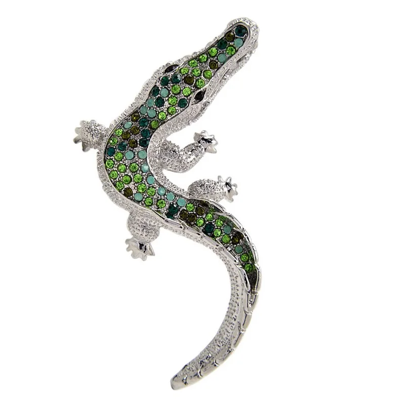 Новые Броши в виде ящерицы со стразами для женщин и мужчин, ювелирные изделия, роскошные милые металлические булавки в виде животных, винтажные аксессуары