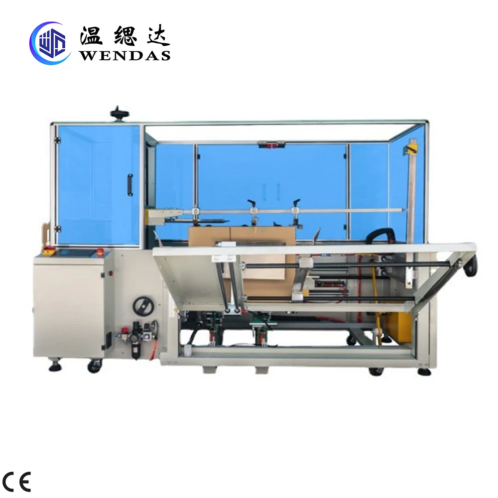 Automatic Tape Bottom Sealer Paper Cardboard Box Case Carton Open Forming Packing Erector Machine