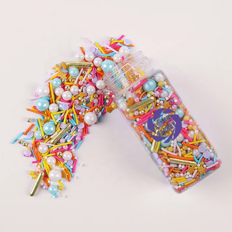 Halal colourful bakery sprinkles sugar sanding mixed cake sprinkles decorations for Easter Bakery