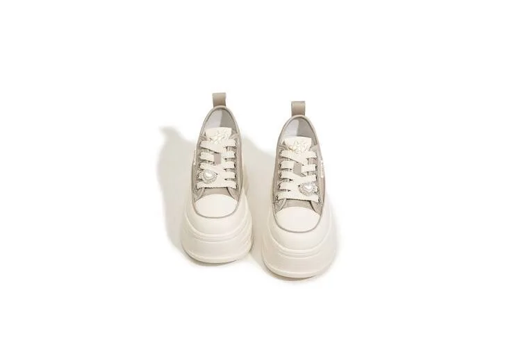 2024 fashion casual comfortable height increase platform shoes for women genuine leather sneakers