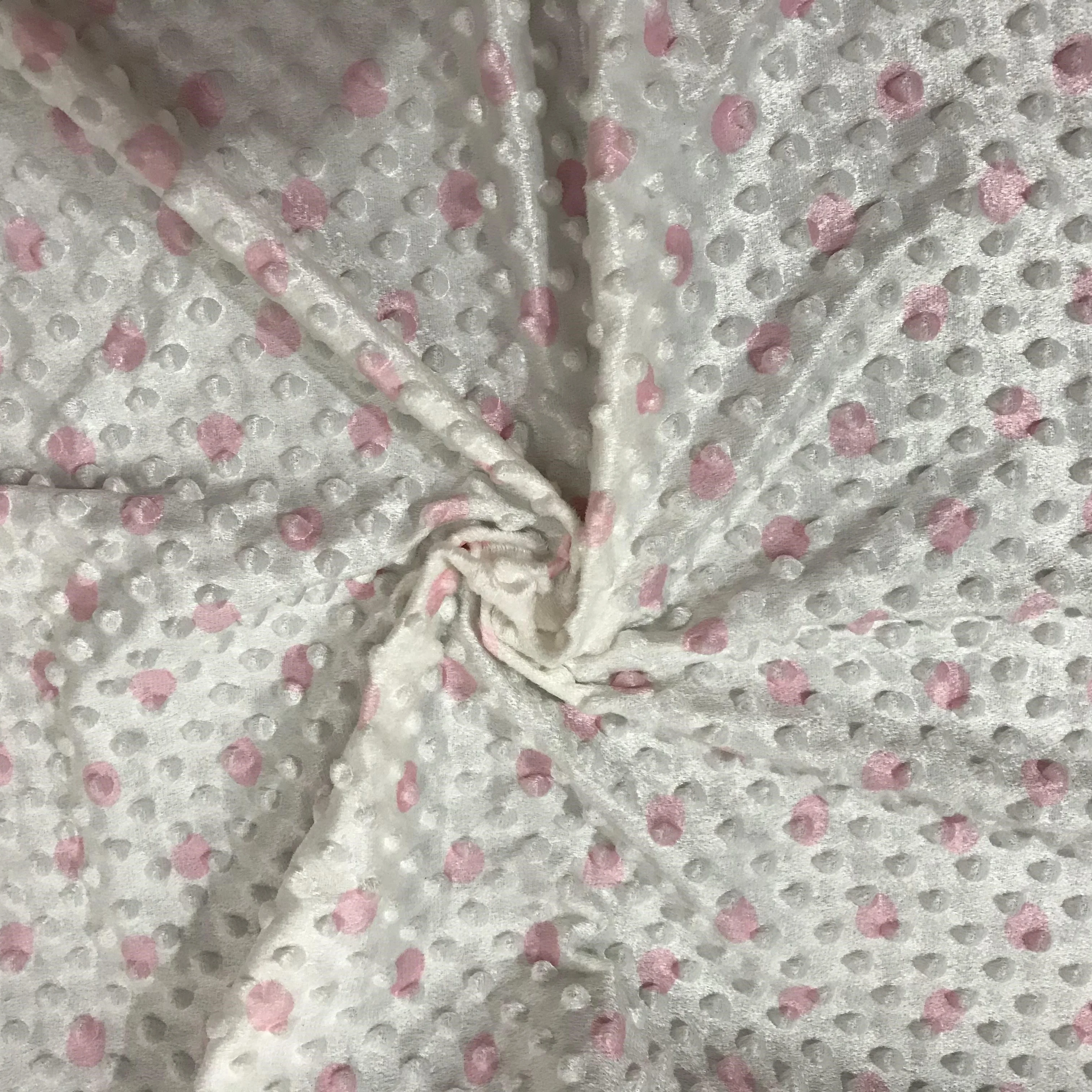High quality Mink Point fabric Print 100% Polyester Super comfortable soft toy baby blanket fabric