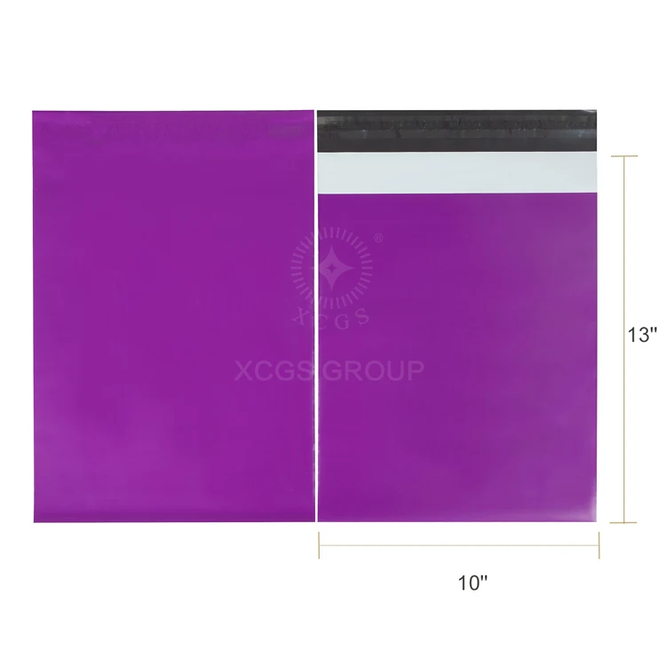 100pcs/pack Purple Courier  100% Recycled Poly Mailer Plastic Mailing Bags 10x13 inch Stock Products