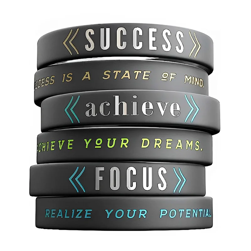 Customizable Wristbands Silicone Bracelets Perfect For Fundraisers Events Marketing And Raising Awareness Debossed Ink Filled