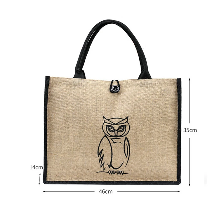 Экологически чистая многоразовая Роскошная рекламная Сумка-тоут из джута с индивидуальным логотипом