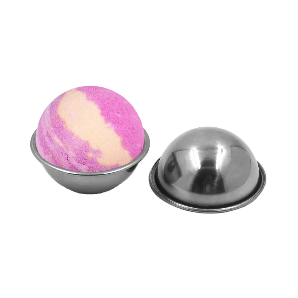 Bath Salt Moulds 55mm 63mm 68mm 76mm Polished Stainless Steel Bath Bomb Ball Mold