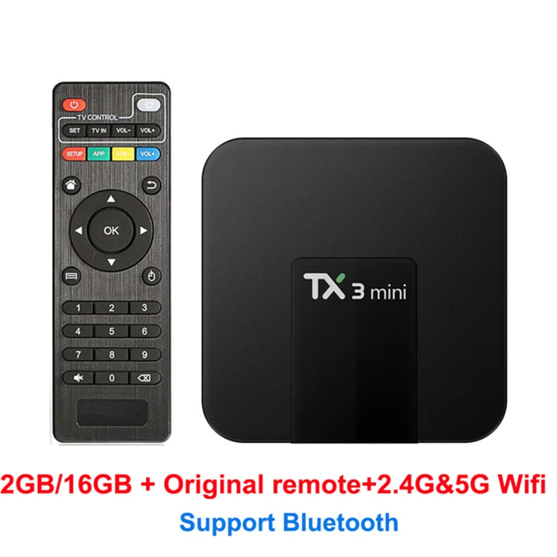 Лидер продаж на Amazon четырехъядерный процессор Iptv Pro прошивка под заказ ТВ-приставка Android TX3