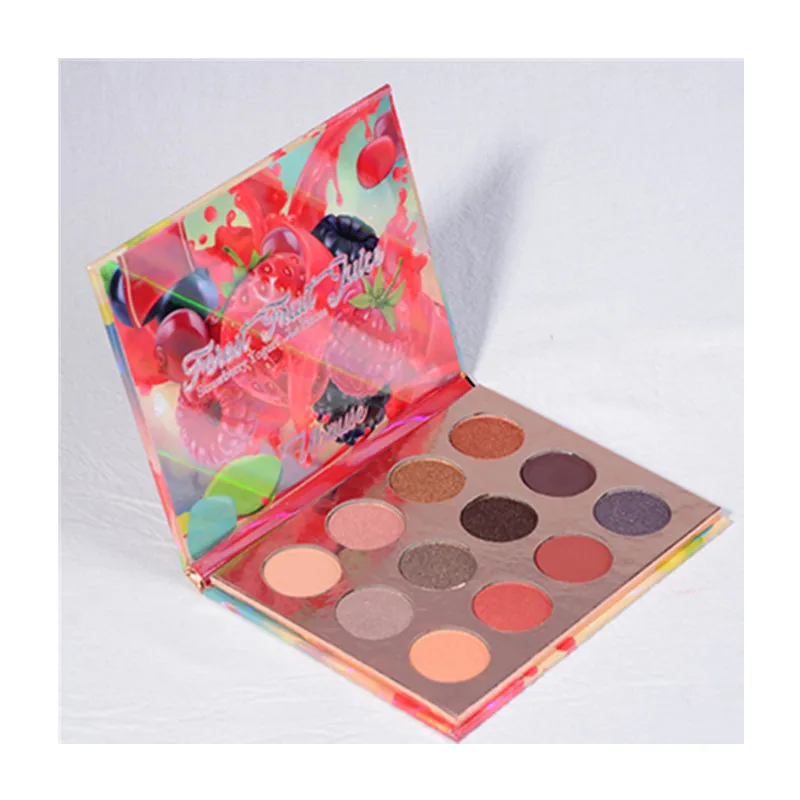 Top China makeup cosmetics supplier 12 colors private label custom logo eye shadow pallette high pigment eyeshadow custom logo