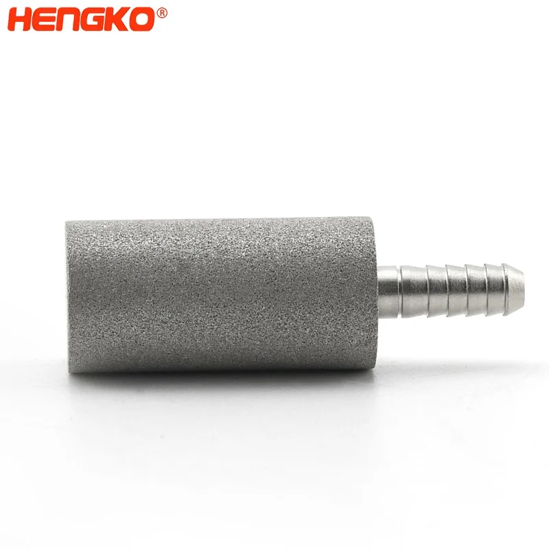 HENGKO Sparger Sintered porous stainless steel 0.5 2 micron O2 Diffuser Carbonation Stone For Fish Farming