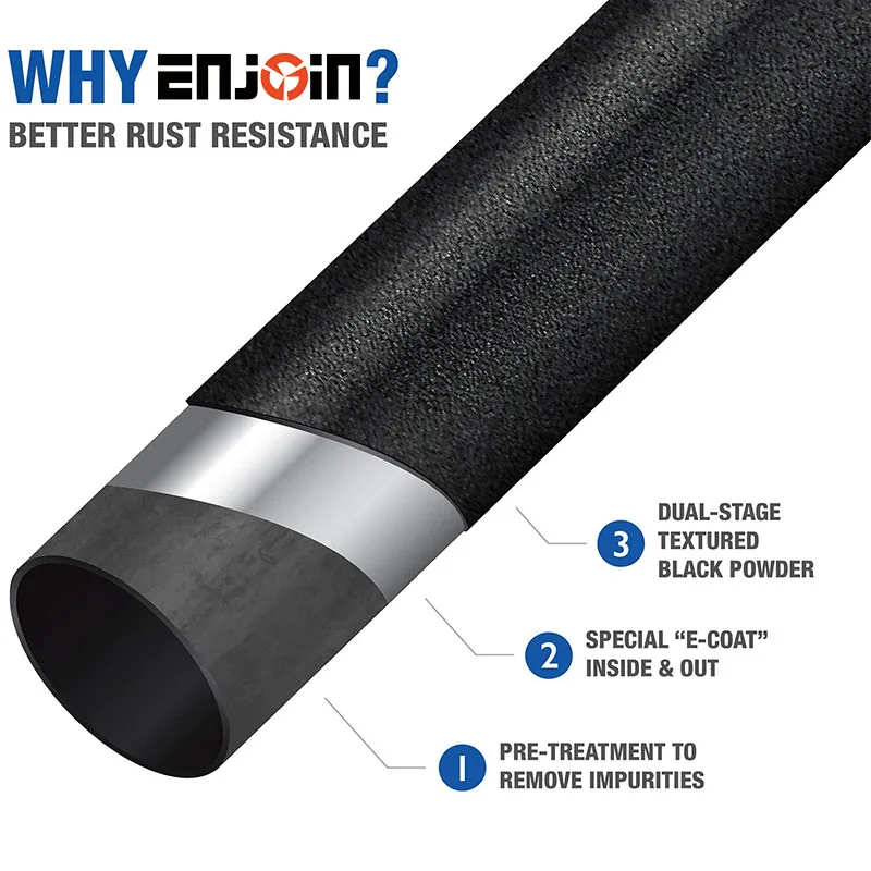 ENJOIN Steel Front Bull Bar Front Bumper Grille Guard Fits 2010-2020 Toyota 4Runner with Light Mount