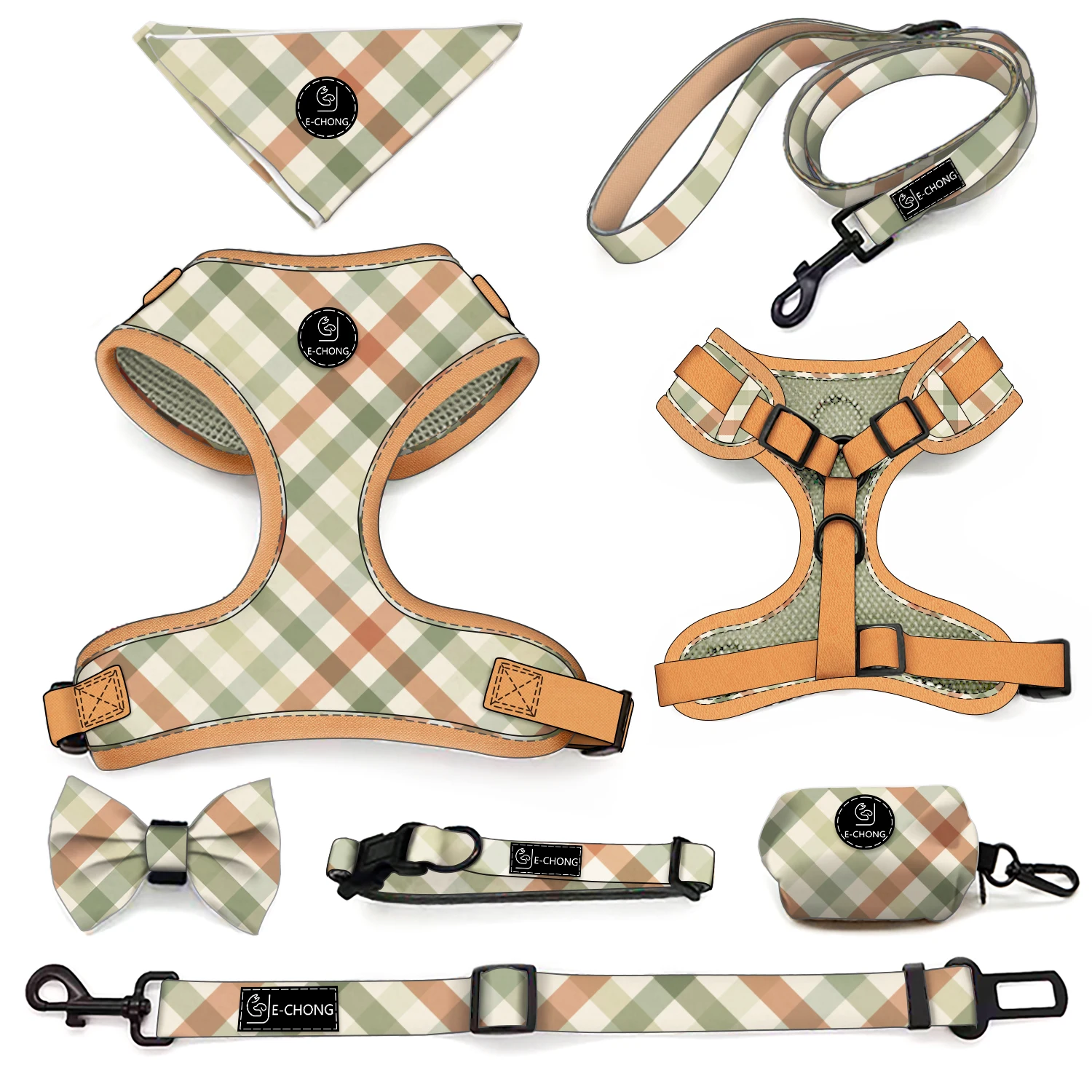 Top Selling Pet Accessories Air Mesh Dog Harness And Leash Set Adjustable Atleisure Neoprene Dog Harness Set