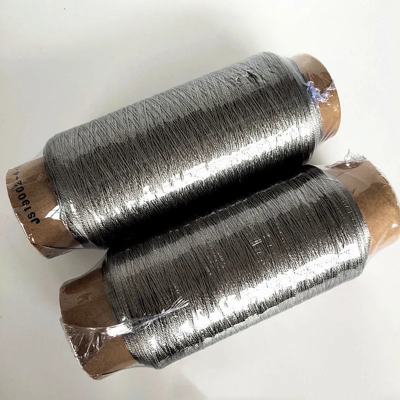 NEW 316L Stainless Steel Fiber Electrically Conductive Spun Yarn Metal Conductive Sew Thread For High Temperature Resistance