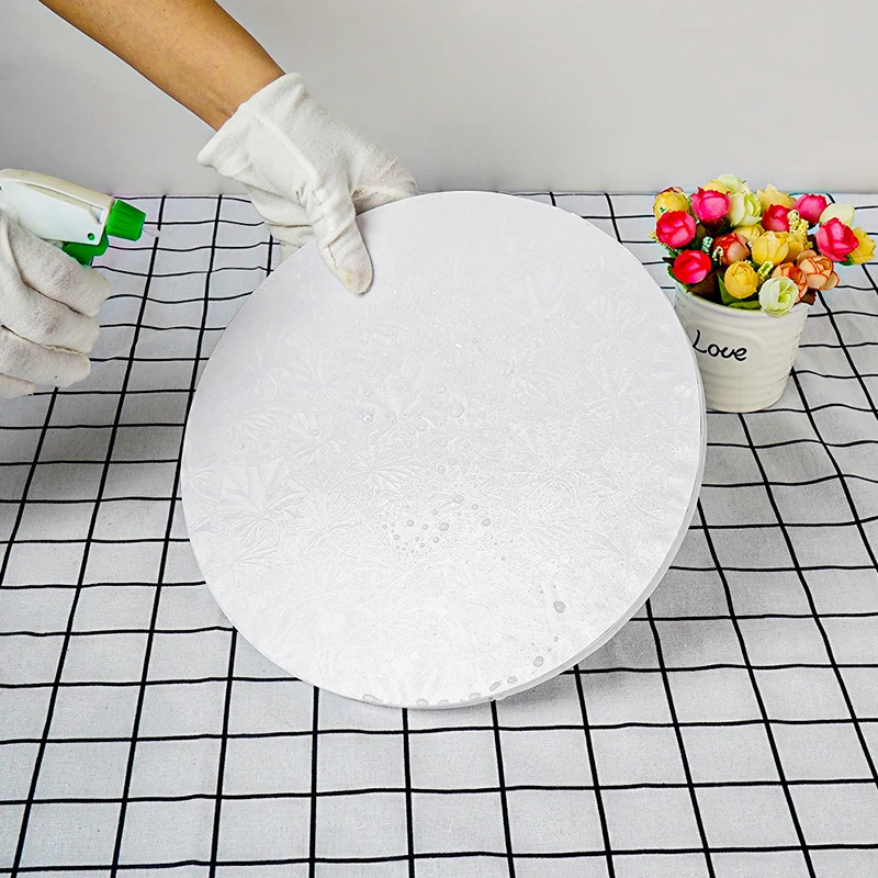 Customize Cake Base Boards Round 8 10 12 16 Inch Black Cake Drum Board