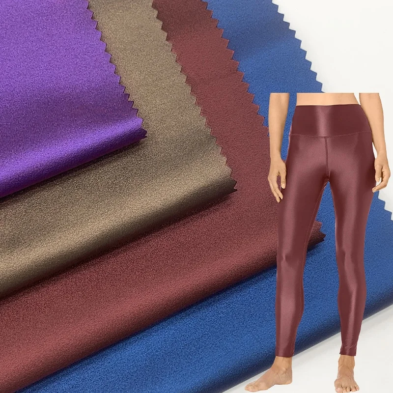 Custom high elastic matte ripstop nylon spandex foil print fabric for sports bra yogawear fitness leggings