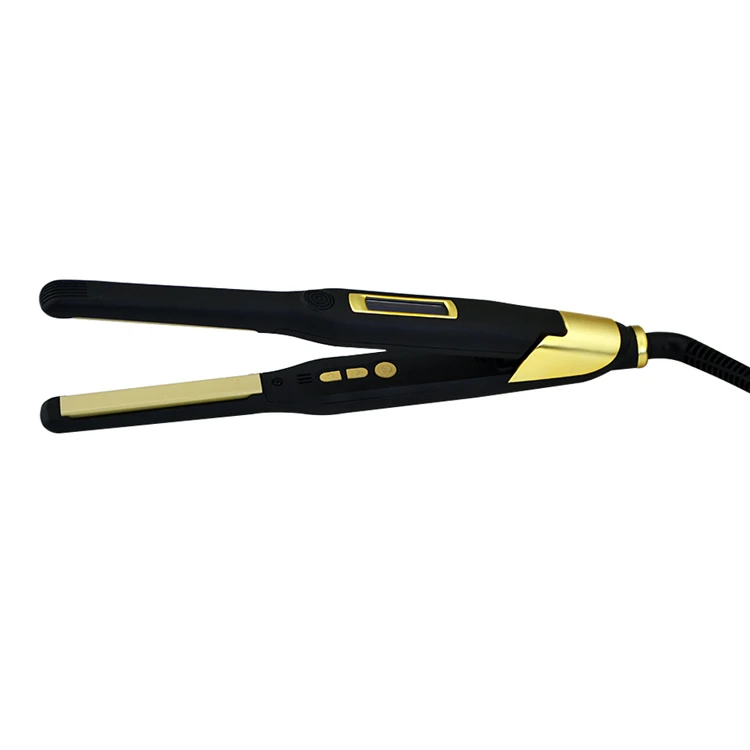 Pencil Thin Small 1/3 8 mm Titanium Plate 3/10 Inch Pixie 2 in 1 Curler Irons Hair Mini Straightener Men Short Hair Flat Iron