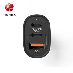 High Quality 60 W Max 3 USB Port Mini Charger PD Car Charger For Mobile Devices