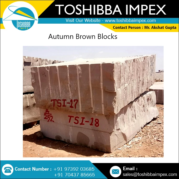 Raw Block Autumn Brown Sandstone All Indian Natural Stone Best Quality Stone