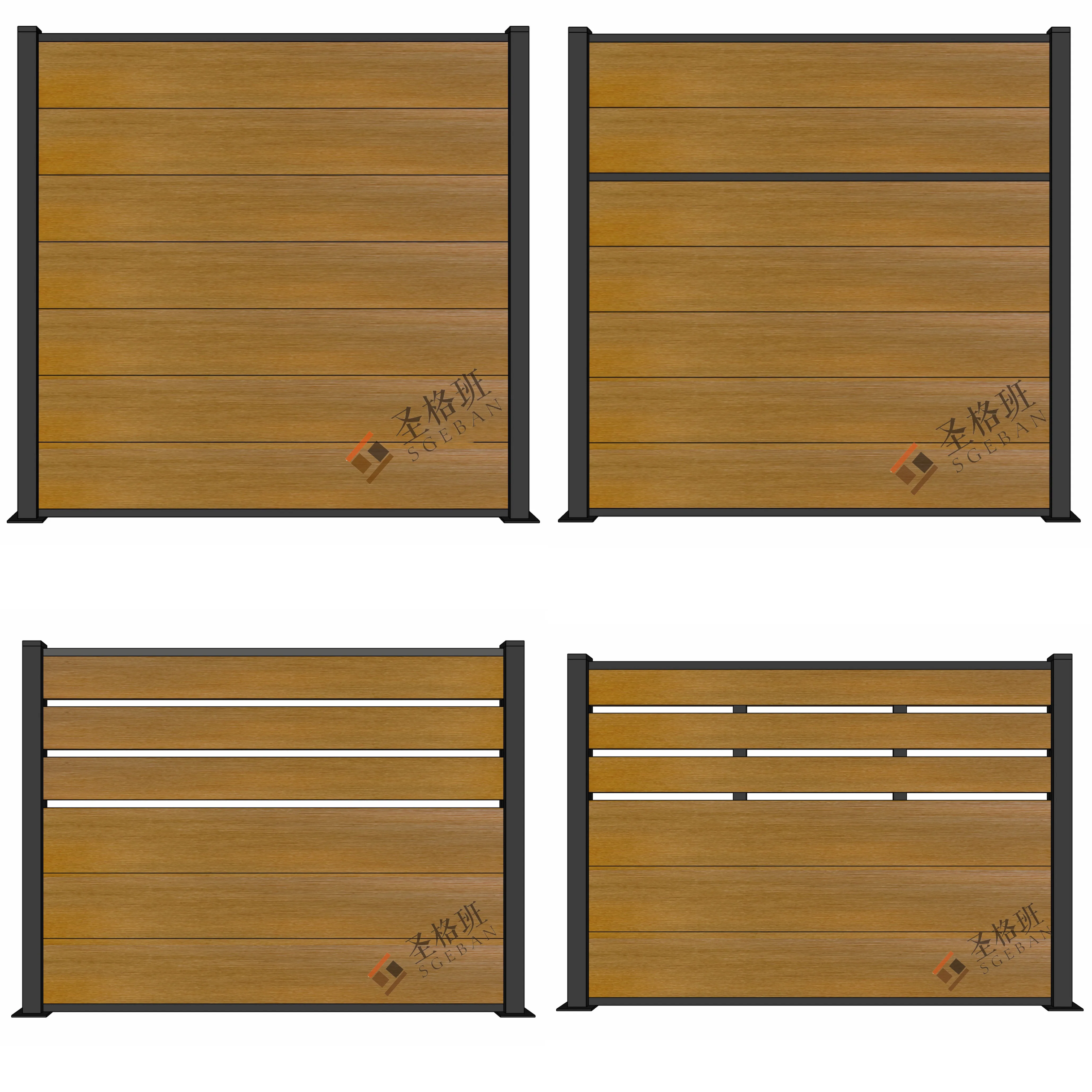 Wholesale Privacy Safety Cheap High Uv-resistant Wpc Garden/Farm Buildings Wood Plastic Composite Fence Panels wpc fence