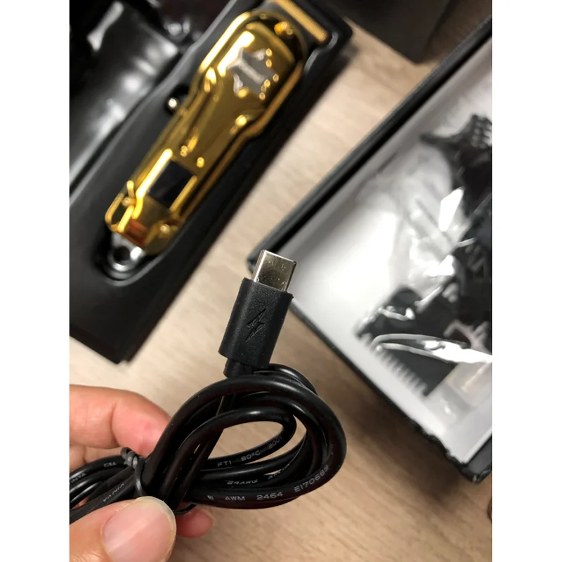 Gold Kemei Trimmer Kemei 2011 New Product Ideas 2022 Kemei Professional Hair Trimmer on Barber Chair