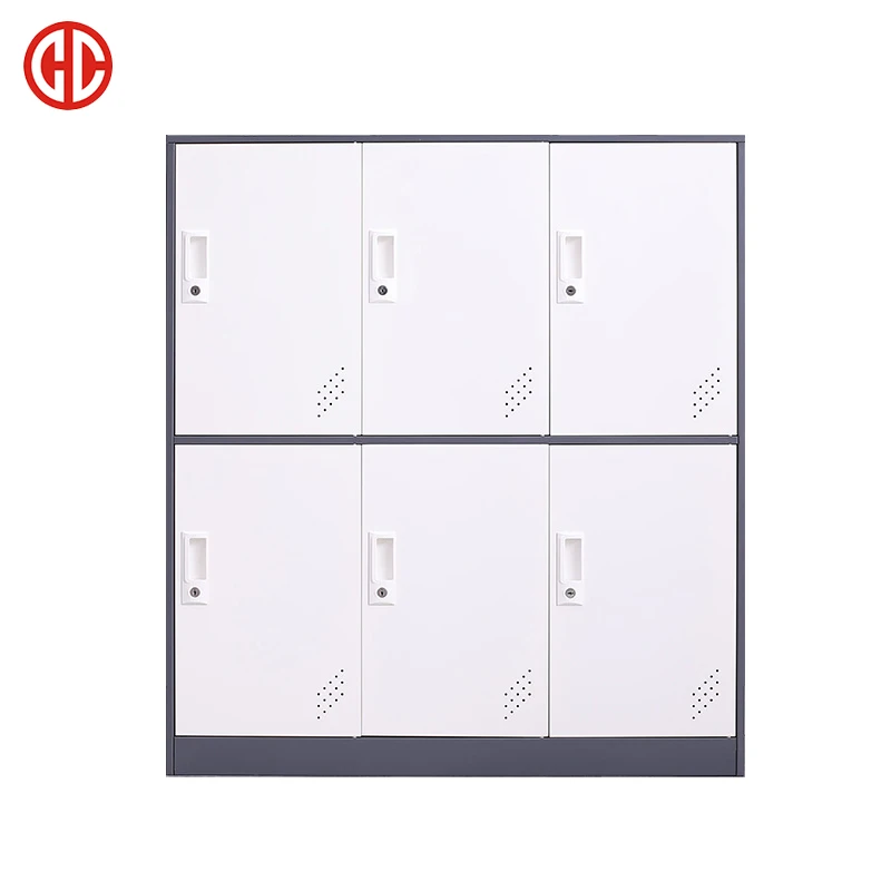 Metal  Locker student bag cabinet Short 6 door steel locker kindergarten color locker