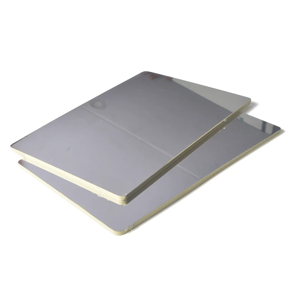 High Glossy UV Sheet Laminated Bamboo Fiber Panel WPC Co-extrusion Solid Board For Background Wall Decoration