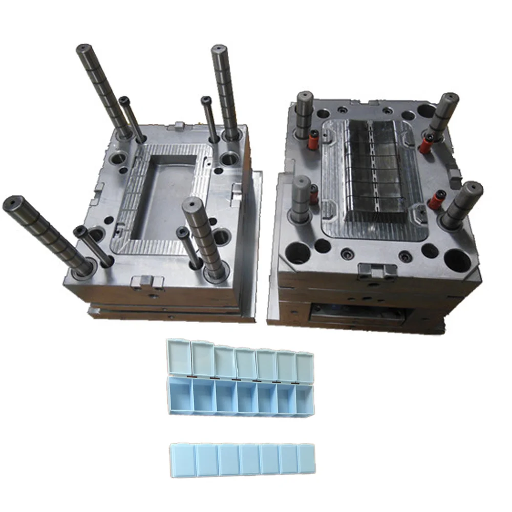 Portable Travel Packing Blue Dispenser Plastic Pill Box Mould Tooling Medical Injection Mold