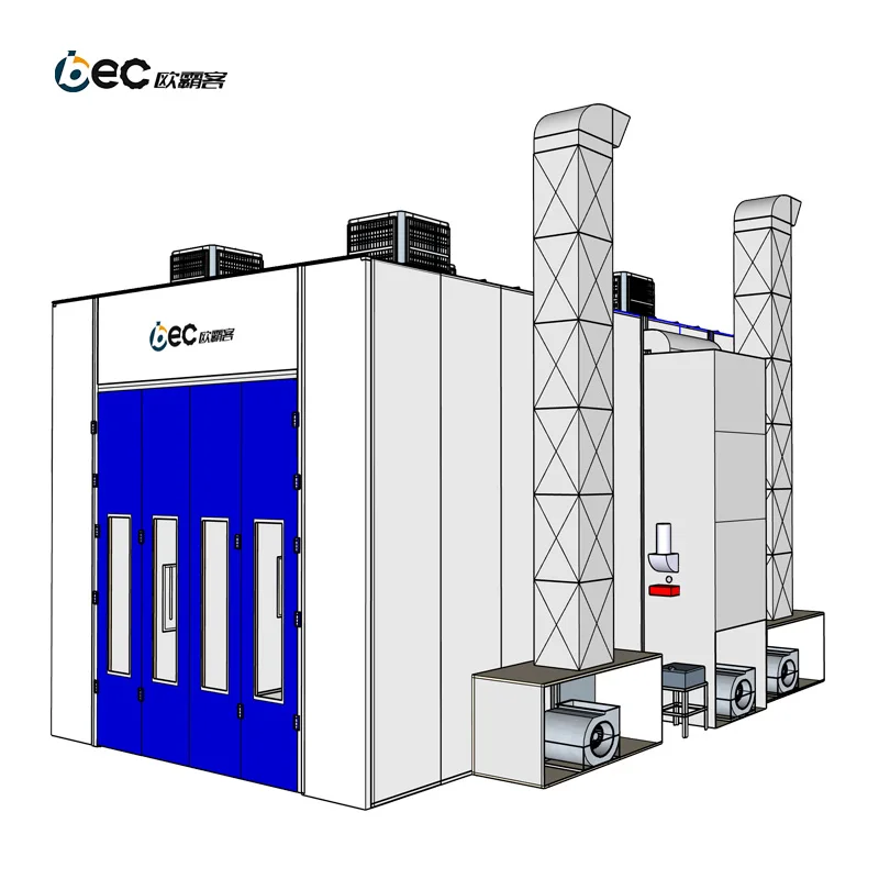 OBEC down draft paint booth dry spray painting platform powder coating oven drying room open face dry filter spray booth