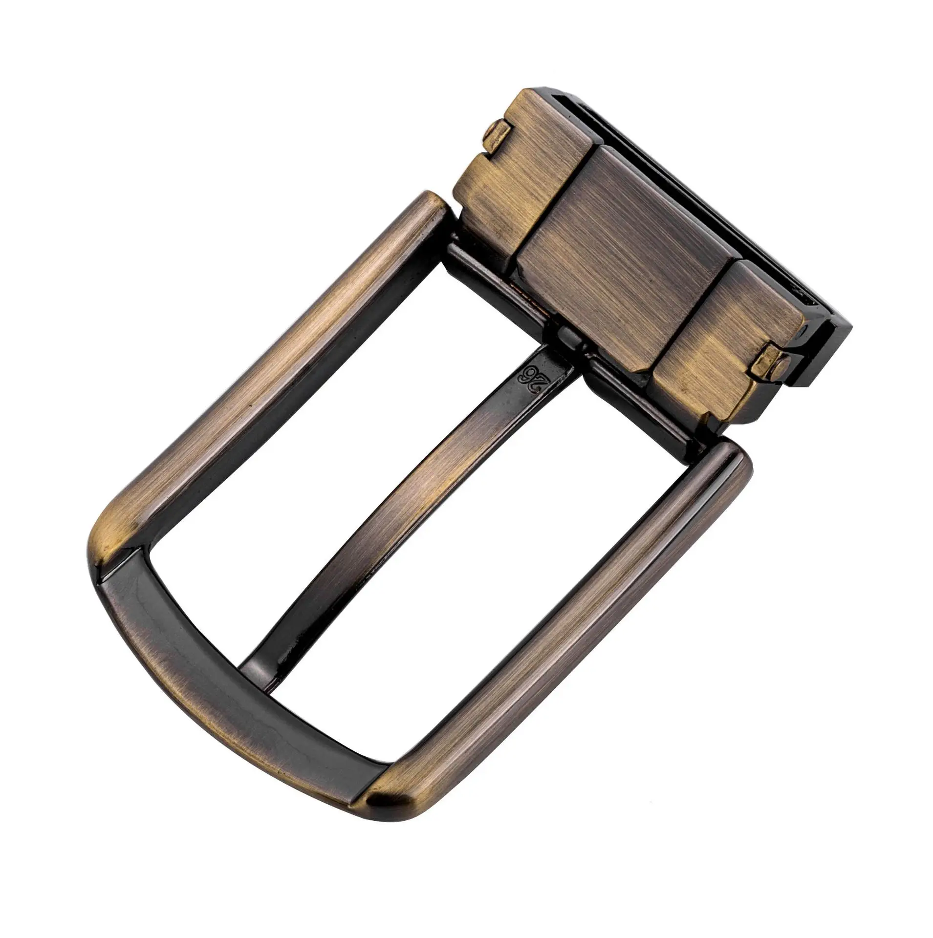 Wholesale bulk design clip clamp vintage style men needle alloy bronze color belt buckle 35mm clasp with roller for waist straps