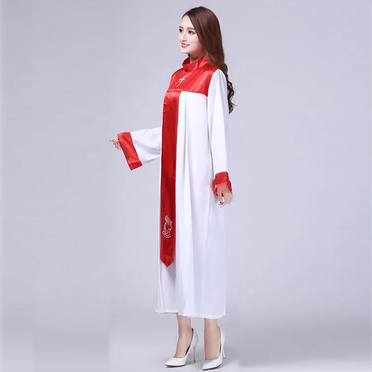 Custom Church Choir Dress Woman Singing Clothes Long Sleeve Choir Robes Priest Gown