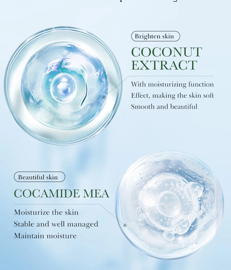 Customize Cosmetics Hyaluronic Acid Blenching Nourishing Coconut Body Gel