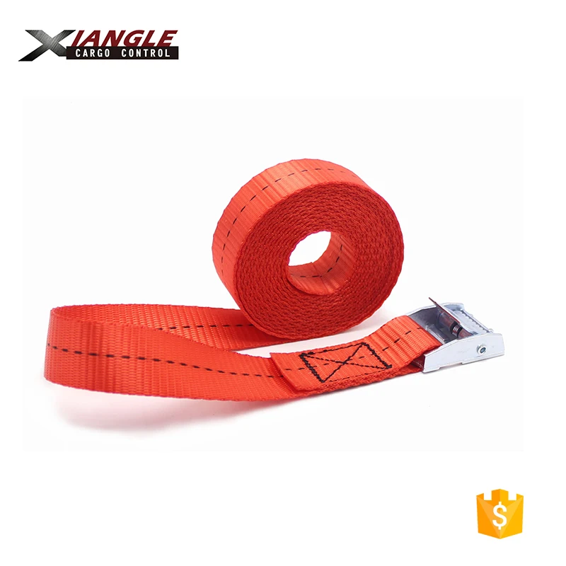 1 inch 1m cam buckle tie down belts cargo tie down straps with polyester webbing