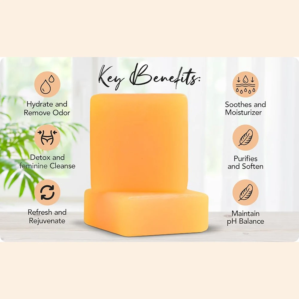 Wholesale Custom Peach Scent Vegan Ph Balance Probiotics Yoni Soap